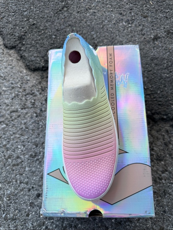 Skechers Shoes - Skechers Women's Pastel Gradient Slip-On Sneaker - Pink Green Blue